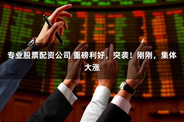 专业股票配资公司 重磅利好，突袭！刚刚，集体大涨